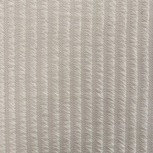 Zig-Zag Shirred Double Jersey - White