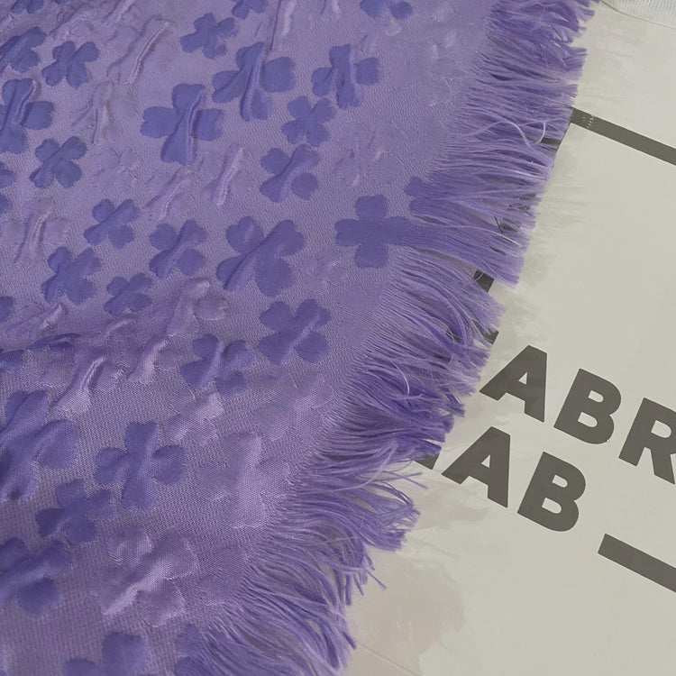 Four Leaf Clover Poly/Nylon Jacquard- Purple