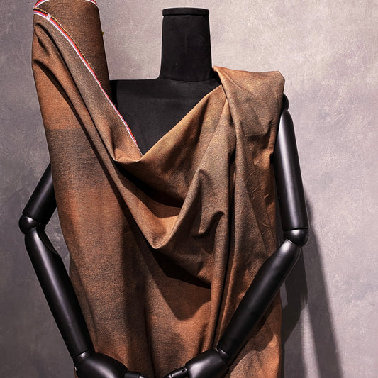 Vintage Fade Print Denim - Saddle Brown / Dark Brown