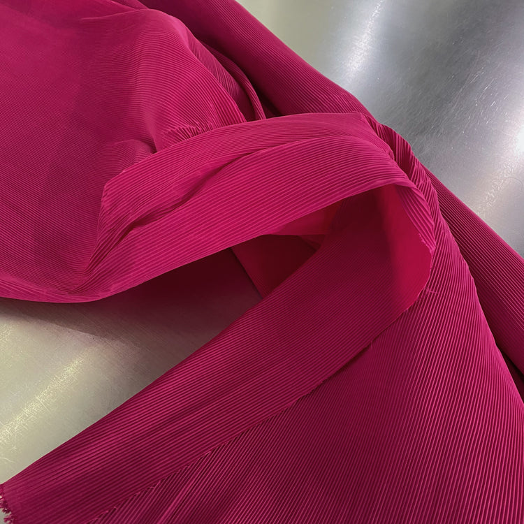 Accordion-Pleated Taffeta - Fuchsia