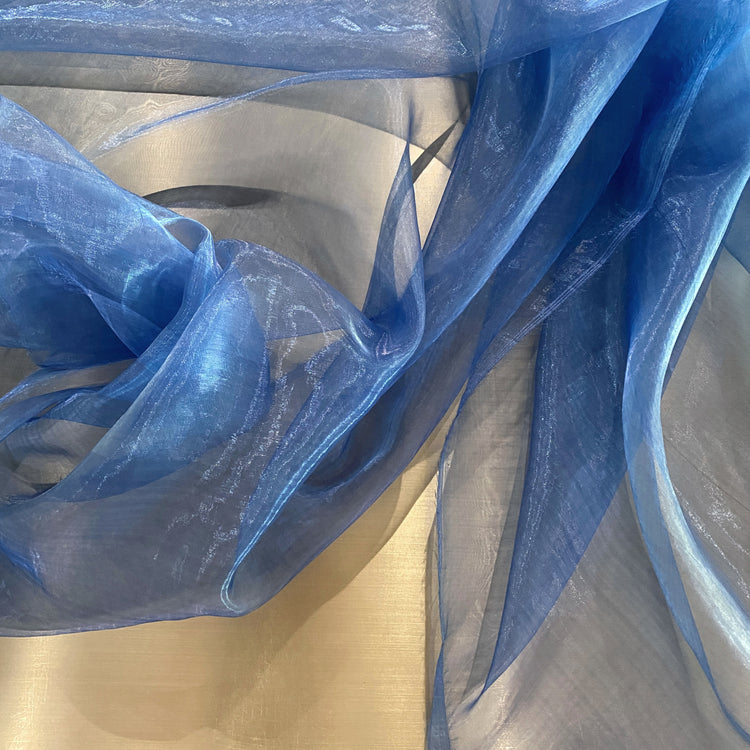 Metallic Organza - Royal Blue