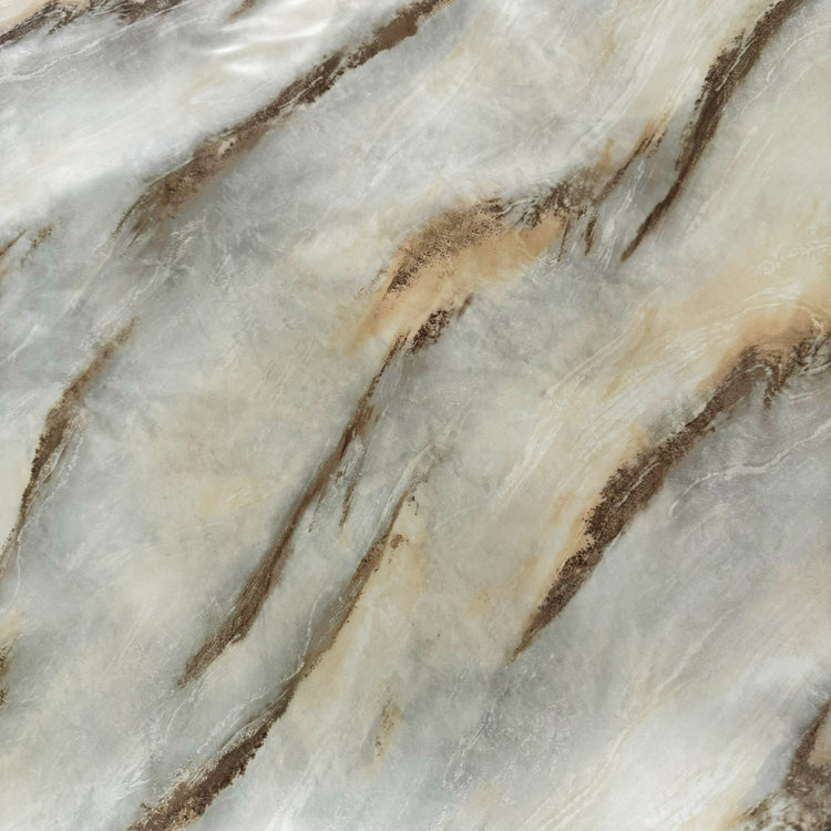 PVC - Wave Vein Marble Print - Wheat/Gainsboro