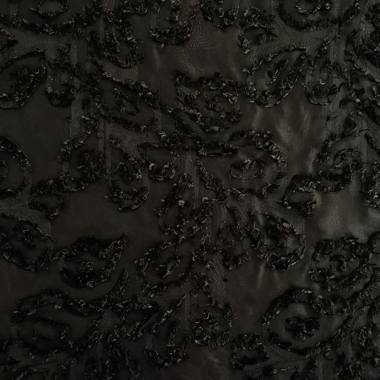 Cut-Pile Damask - Black
