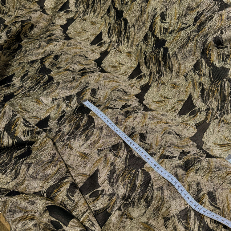 Abstract Flora Brocade - Gold/Black