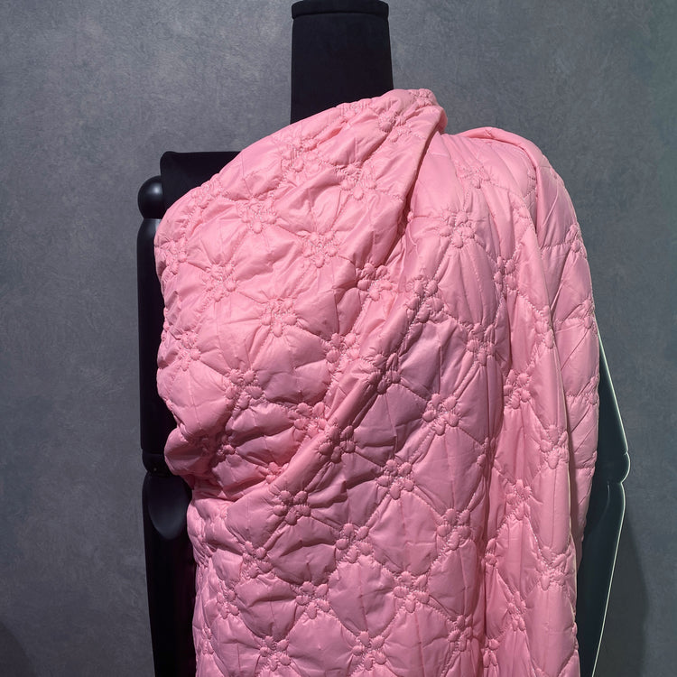 Quilted Polyester Sheeting - Bubblegum Pink