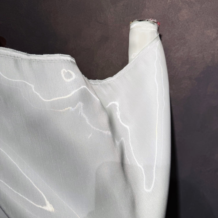 Fabric Lab Exclusive - Satin Backed Liquid Shimmer - White