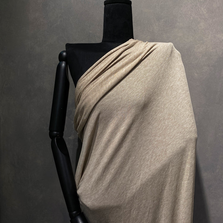 Lyocell Wool Blend Stretch Jersey - Beige
