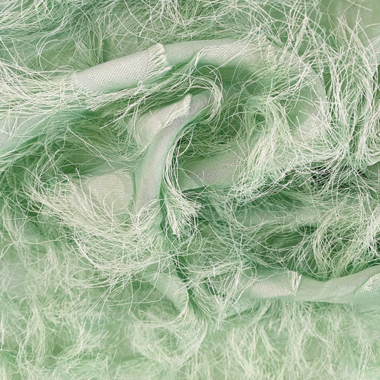 Dobby Fringed Chiffon - Pale Green