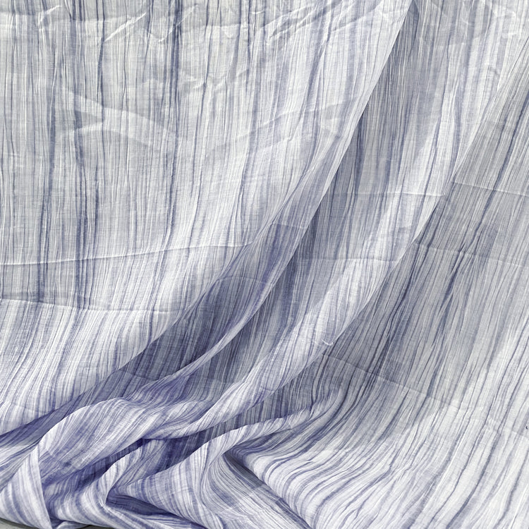 Nature Stripe Cotton Blend - Light Blue / Cornflower Blue