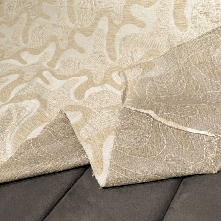 Organic Textured Lines Jacquard - Tan/Wheat
