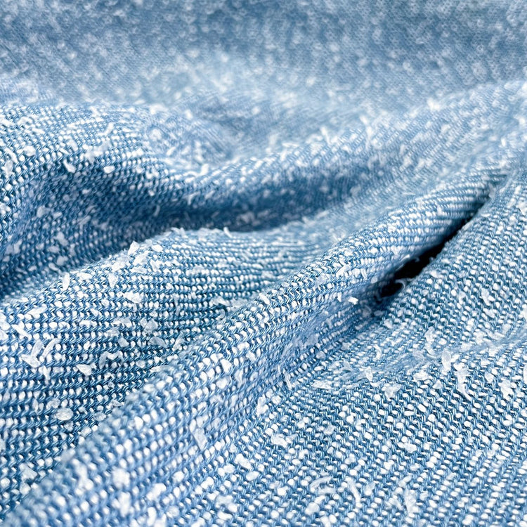 Neppy Yarn Insert Denim - Sky Blue/White