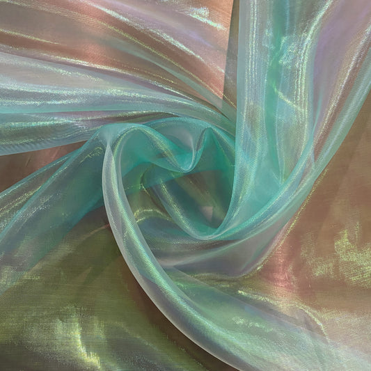 Holographic Organza - Spring Green