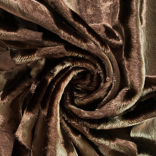 Monochromatic Wave Plush Velvet - Chocolate