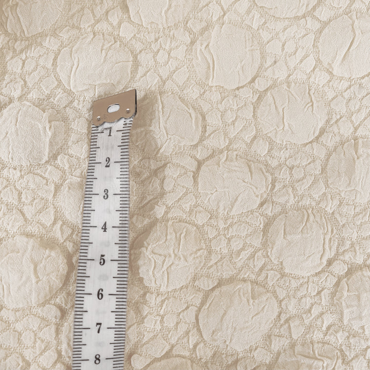 Mosaic Polka Dot Bubble Cloqué - White