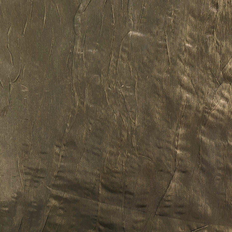 Bonded Creased Metallic Organza - Dark Antique Gold