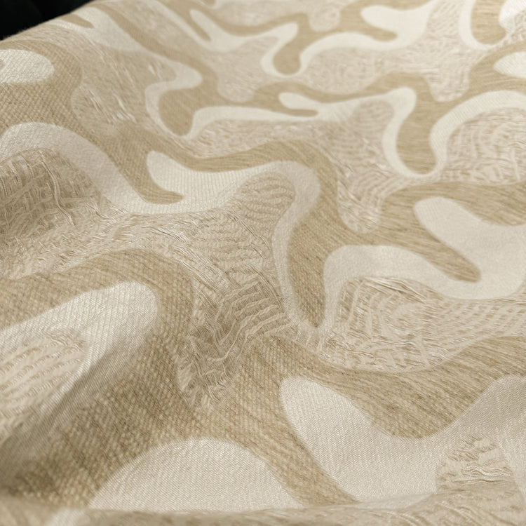 Organic Textured Lines Jacquard - Tan/Wheat