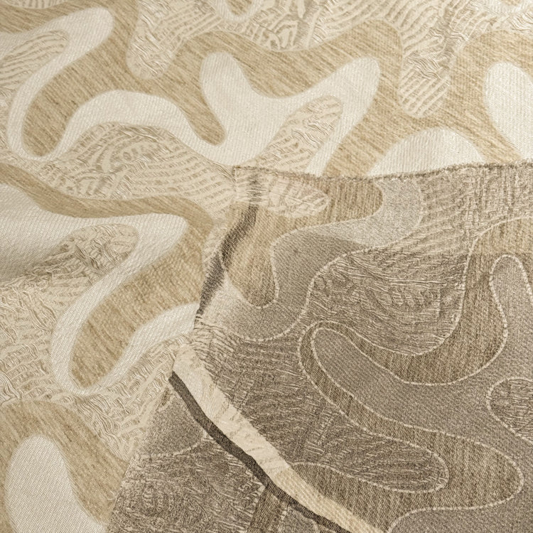 Organic Textured Lines Jacquard - Tan/Wheat