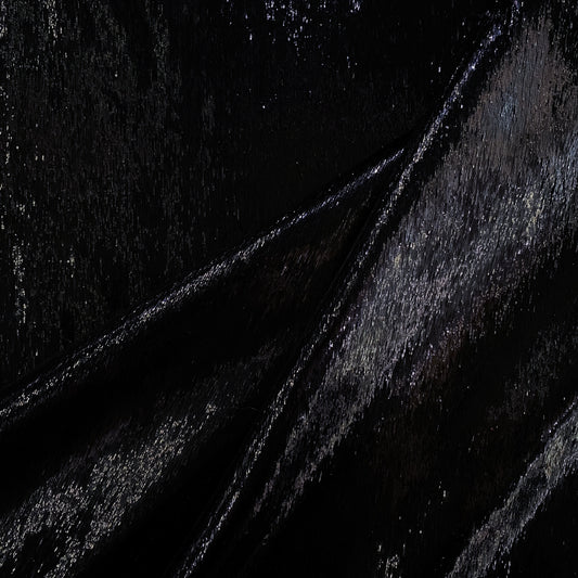 Brushed Metallic Long-pile Velvet - Midnight Blue
