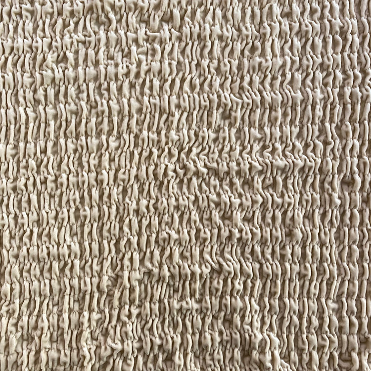 Brain Velour - Smocked - Cream