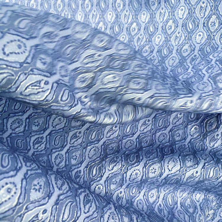 (Remnant) Raised Geometric Jacquard - Lavender/Blue - 0.95m