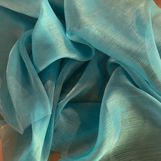 Shimmer Yoryu Chiffon - Medium Turquoise