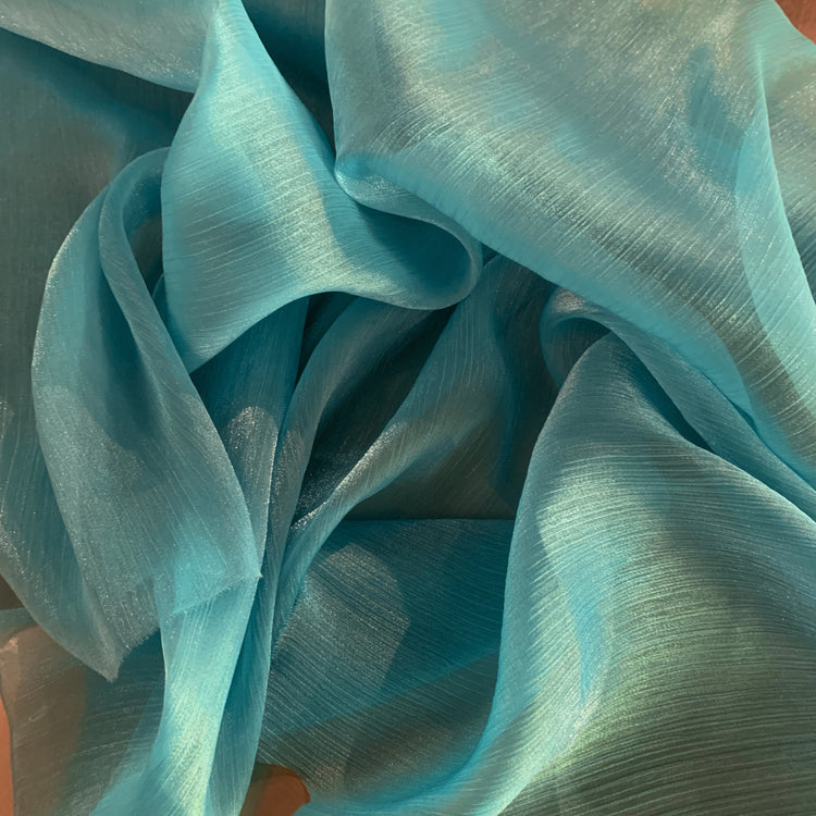 Shimmer Yoryu Chiffon - Medium Turquoise