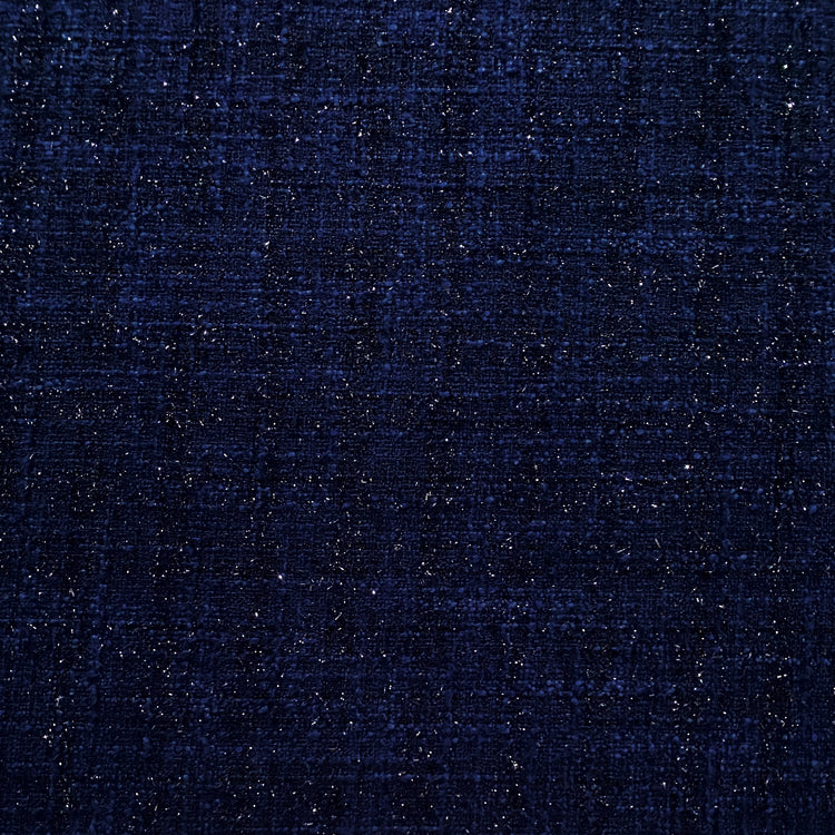 Tinsel Check Tweed- Dark Navy