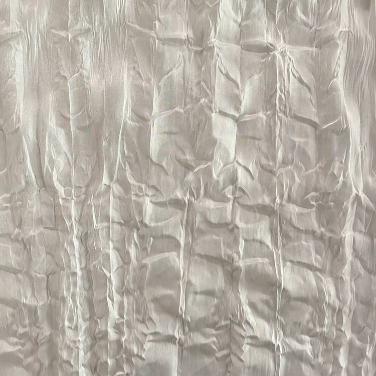 Plisse Shimmer Satin - White