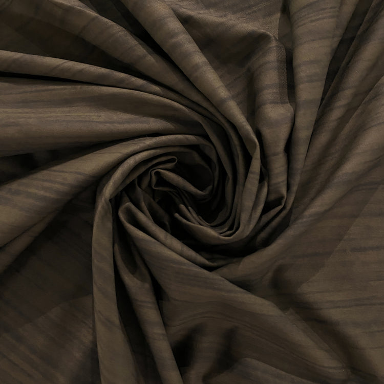 Brushstroke Striped Cotton Drill - Dark Khaki