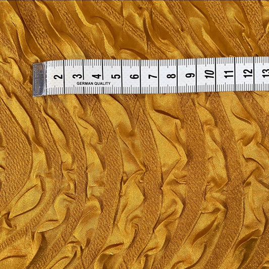 Wave Embossed Satin Plisse - Gold
