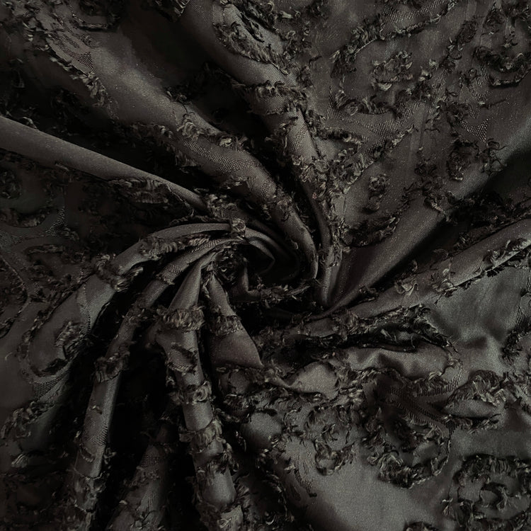Cut-Pile Damask - Black