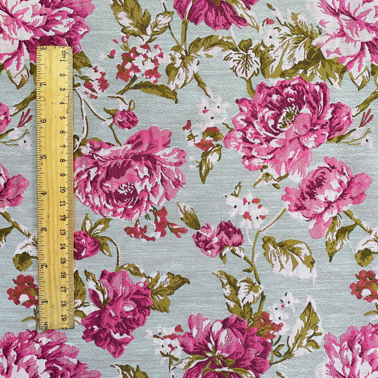 Soft Rose Brocade - Hot Pink/Seashell
