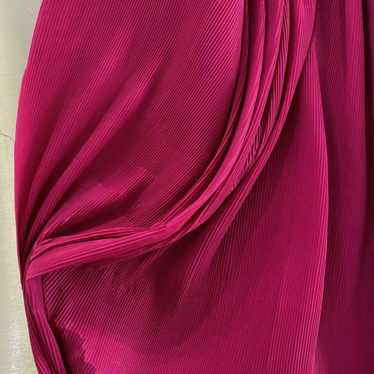 Accordion-Pleated Taffeta - Fuchsia