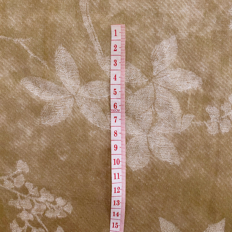 Botanical Stone Washed Satin Jacquard - Old Gold