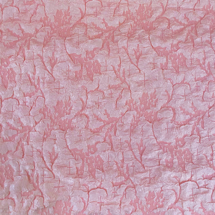 Crinkle Textured Cloqué - Pink