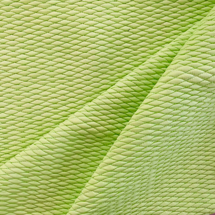 Harlequin Quilted Taffeta / Wadding - Citrus Green