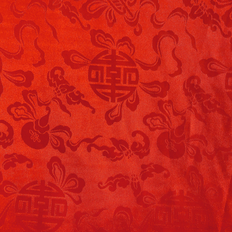 Feng Shui Satin Damask - Red