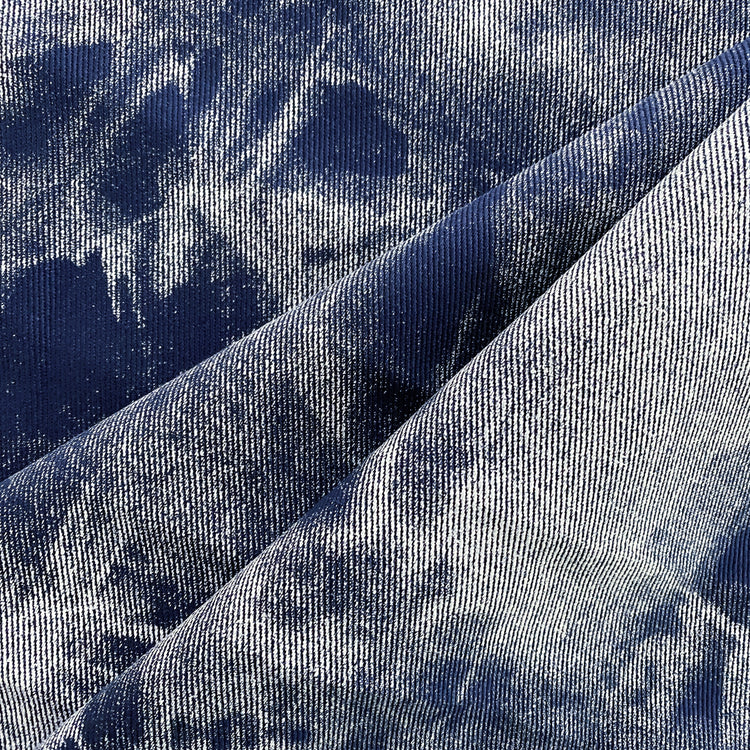 Tie-Dye Screen Print Denim - Blue / White