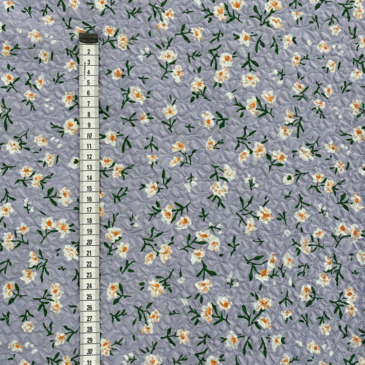 Embossed Bonded Ditsy Floral - Lavender/Dark Green