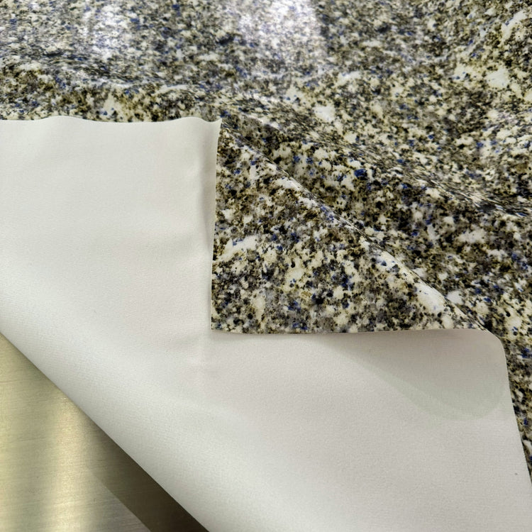 PVC - Speckled Marble Print - Grey/Blue