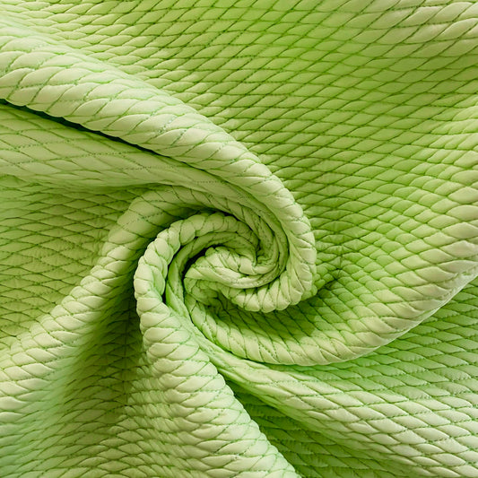 Harlequin Quilted Taffeta / Wadding - Citrus Green