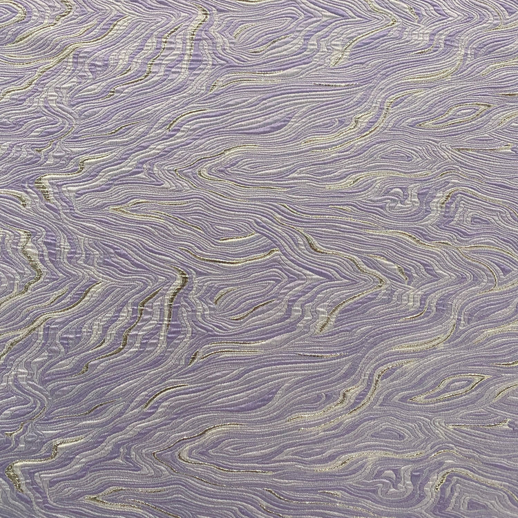Contour Wave Brocade - Pale Purple/Silver Metallic