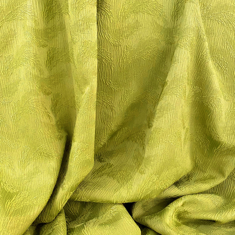 Rippled Floral Damask - Green
