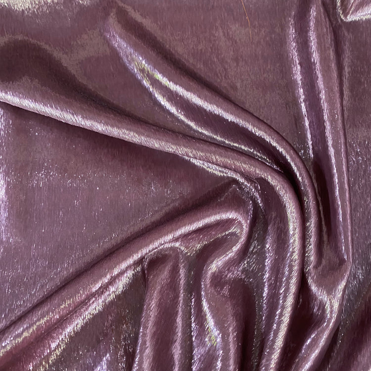 Brushed Metallic Long-pile Velvet - Pale Violet