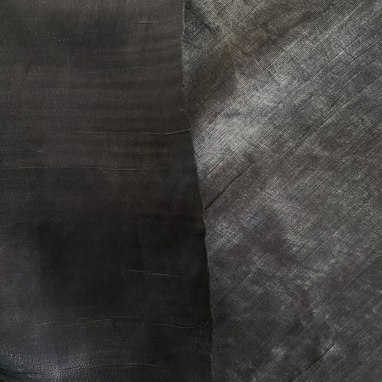 Tarnished Corroded Metallic Organza - Steel / Gunmetal