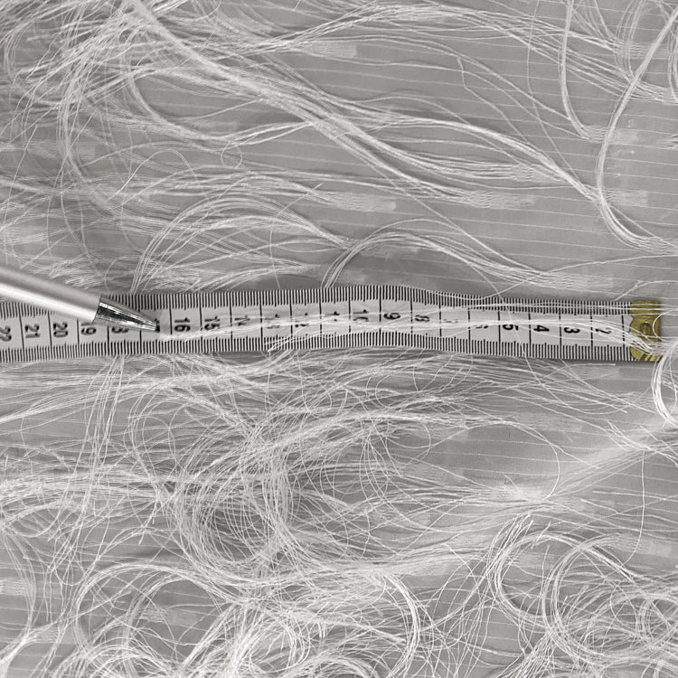 Long Tasseled Dobby Weave - White
