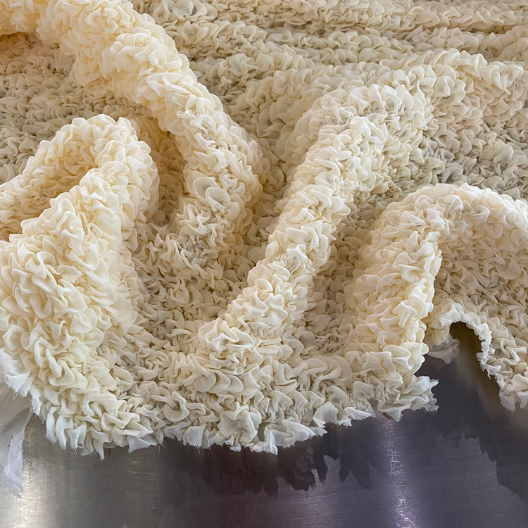 Grid Smocked Chiffon - Light Yellow