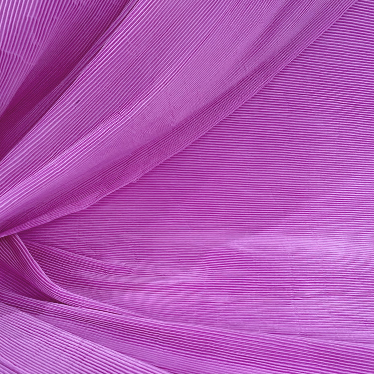 Accordion-Pleated Taffeta - Magenta