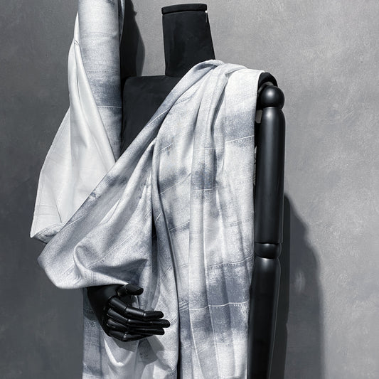 Trompe L'oeil Jean Print Denim - Grey / White