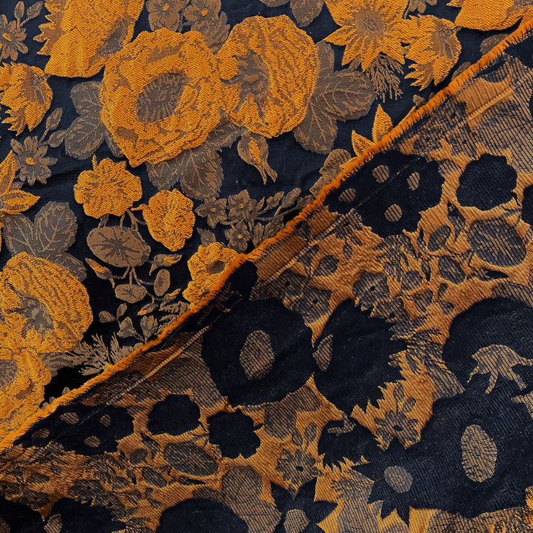 Summer Floral Brocade - Gold / Black